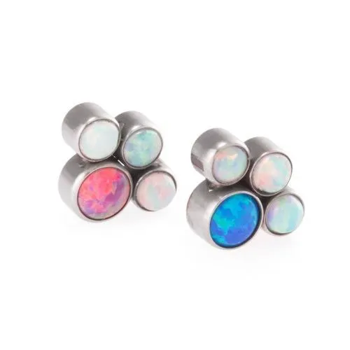 Tilum Vibrators Tilum 18g16g Internally Threaded Paw Print Cluster Top Choose 4mm Opal Price Per 1