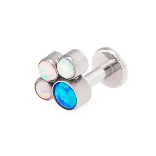Tilum Vibrators Tilum 18g16g Internally Threaded Paw Print Cluster Top Choose 4mm Opal Price Per 1