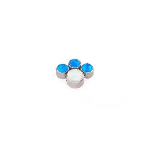 Tilum Vibrators Tilum 18g16g Internally Threaded Paw Print Cluster Top Choose 4mm Opal Price Per 1