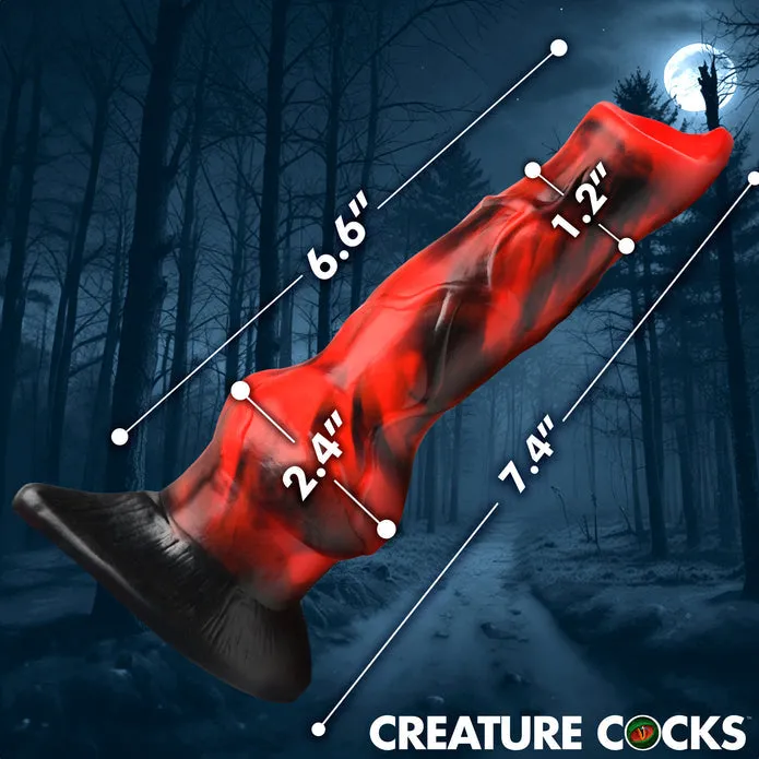 Vibra Beast Vibrating Canine Werewolf Dildo with Knot XR Brands Female Sex Toys