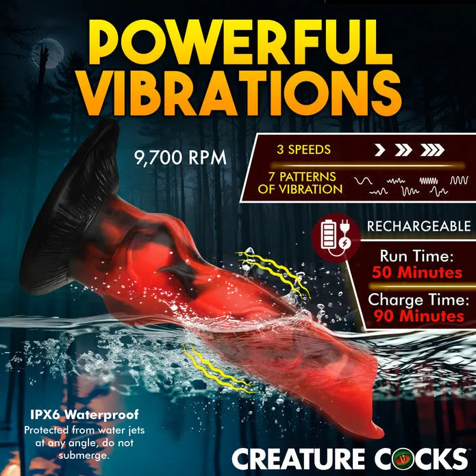 Vibra Beast Vibrating Canine Werewolf Dildo with Knot XR Brands Female Sex Toys