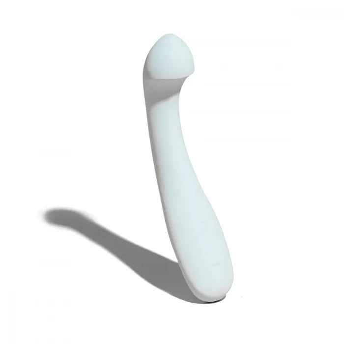 Vibrators Dame Products Dame Arc Silicone Waterproof GSpot Vibrator Ice Blue