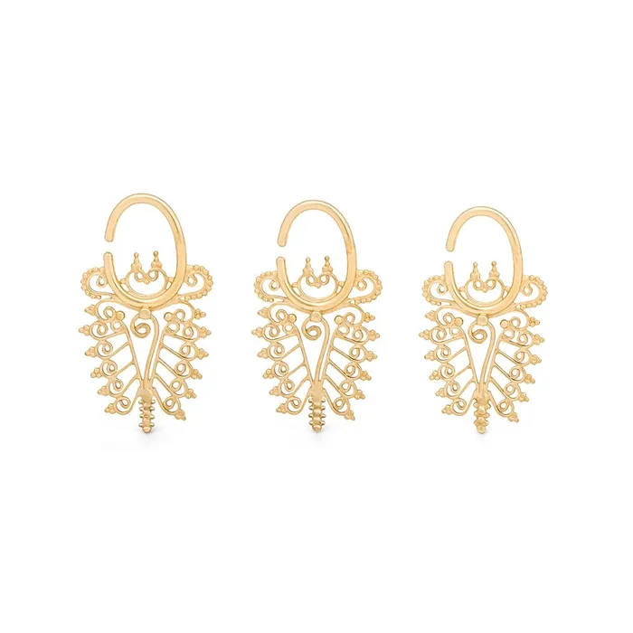 Vibrators Elementals Organics Soul Searcher Yellow Gold Plated Ear Hanger Price Per 1