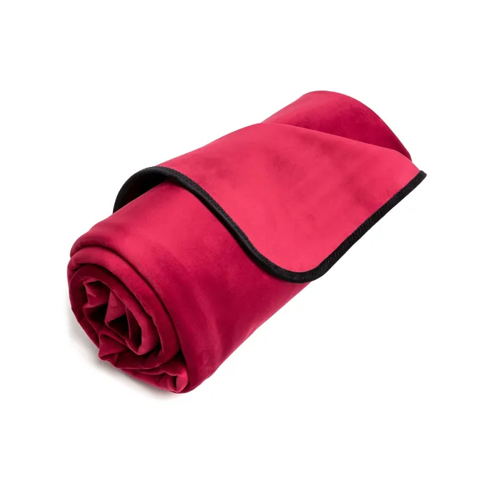 Vibrators Liberator Liberator Fascinator Throw Travel Sized Velvety Sex Blanket Red