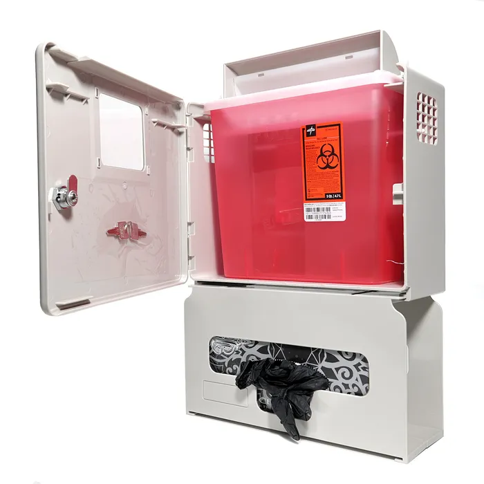 Vibrators Medline Wall Mount Sharps System Glove Holder 5 Quarts