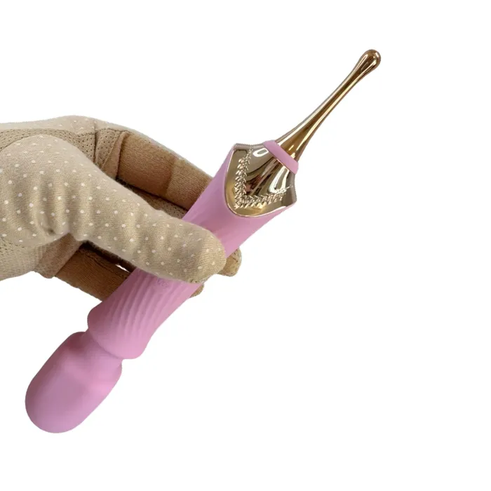 Vibrators Nasstoys The Goddess Double Ended Wand Pinpoint Vibe with 3 Attachments Pink