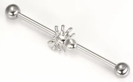 Vibrators Painful Pleasures 14g 15 Spider Industrial Barbell