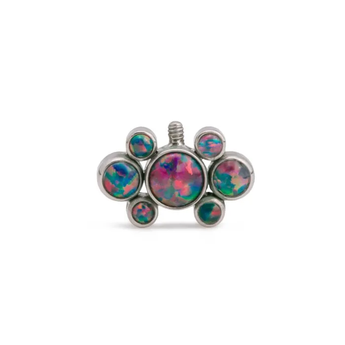 Vibrators Tilum Tilum 14g12g Internally Threaded Seven Opal Titanium Cluster Top Price Per 1 Vibrators Tilum Tilum 14g12g Internally Threaded Seven Opal Titanium Cluster Top Price Per 1