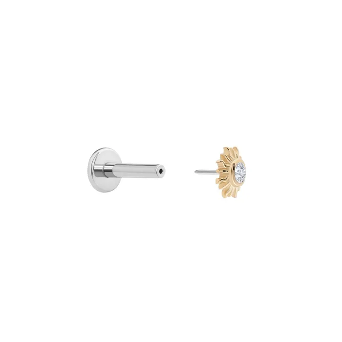 Vibrators Tilum Tilum 14kt Yellow Gold Retro Sunburst Threadless Top Price Per 1