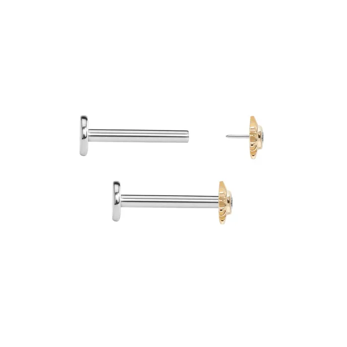 Vibrators Tilum Tilum 14kt Yellow Gold Retro Sunburst Threadless Top Price Per 1