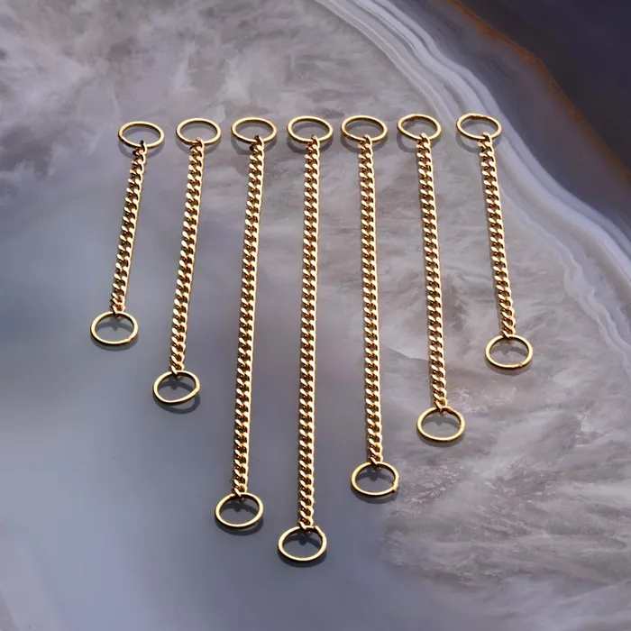 Vibrators Tilum Tilum 14kt Yellow Gold Single Curb Chain Pick Length