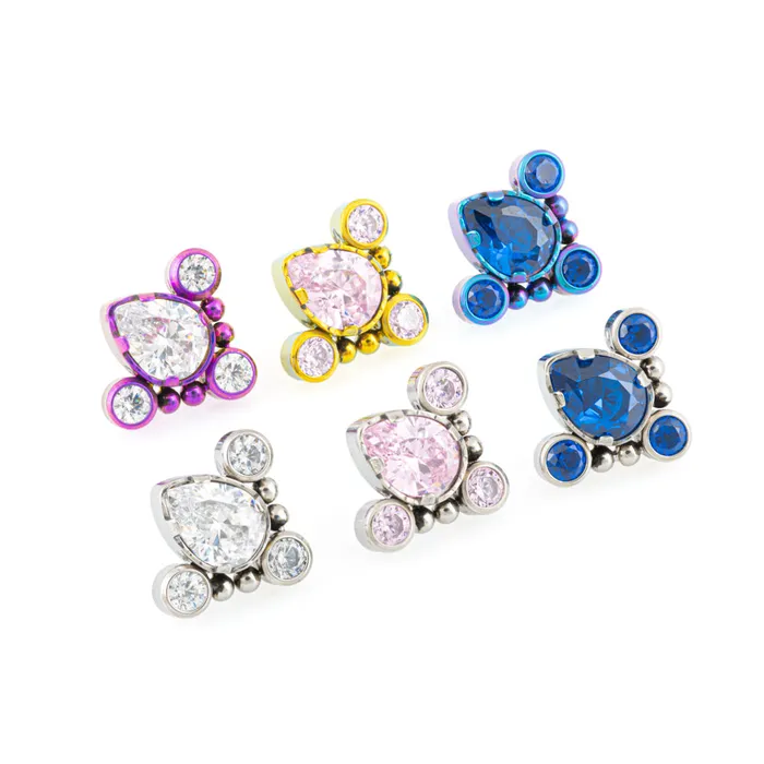 Vibrators Tilum Tilum Jeweled Mystique Titanium Threadless Top Price Per 1