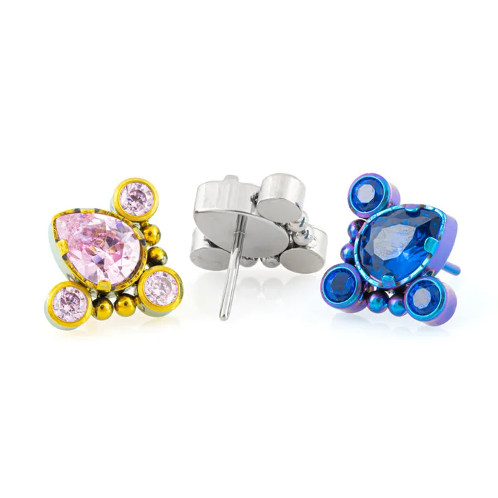 Vibrators Tilum Tilum Jeweled Mystique Titanium Threadless Top Price Per 1