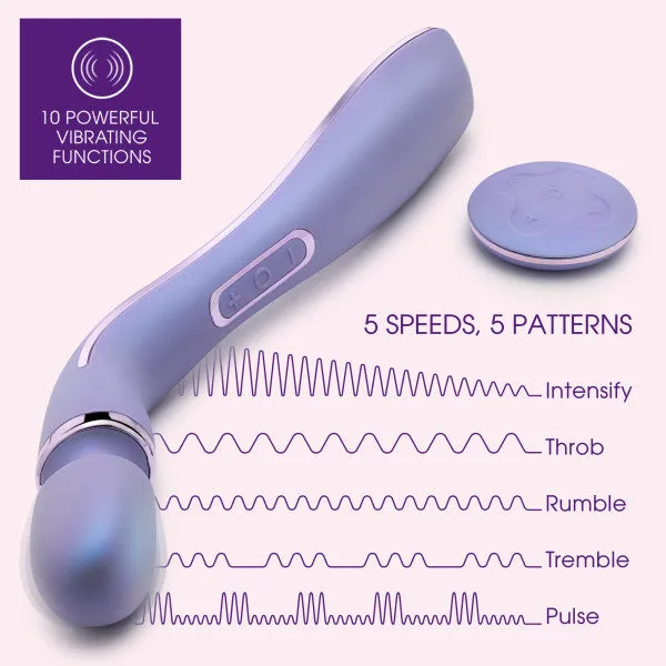 Wellness Eternal Slim Ergonomic Powerful Remote Control Wand Lavender Blush Female Sex Toys