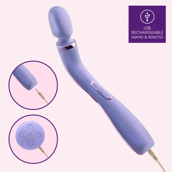 Wellness Eternal Slim Ergonomic Powerful Remote Control Wand Lavender Blush Female Sex Toys