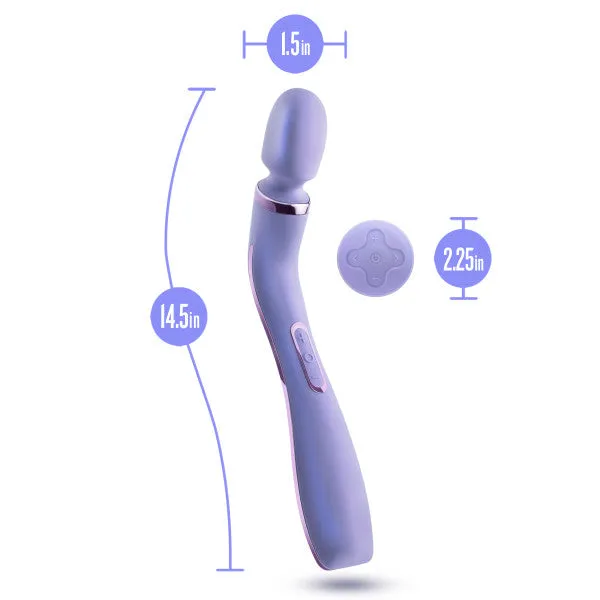 Wellness Eternal Slim Ergonomic Powerful Remote Control Wand Lavender Blush Female Sex Toys