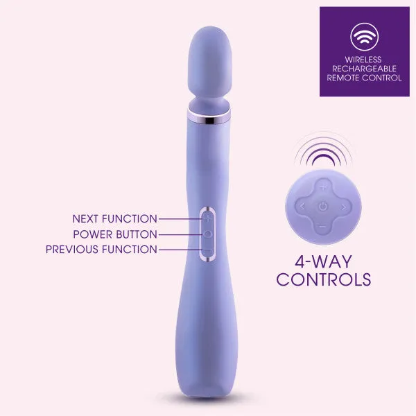Wellness Eternal Slim Ergonomic Powerful Remote Control Wand Lavender Blush Female Sex Toys