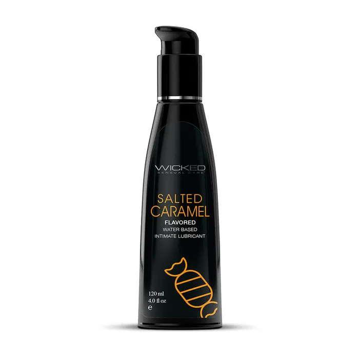 Wicked Aqua Salted Caramel Flavored Water Based Lubricant 4 oz Wicked Lubes Lubricants Wicked Aqua Salted Caramel Flavored Water Based Lubricant 4 oz Wicked Lubes Lubricants