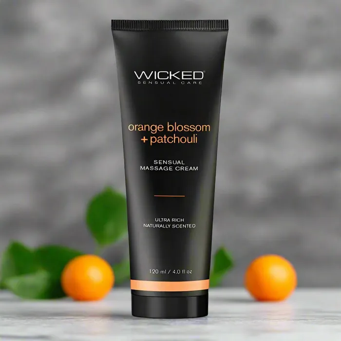 Wicked Sensual Orange Blossom Patchouli Massage Cream Wicked Lubes Couples