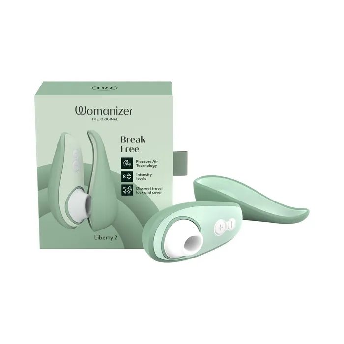 Womanizer Liberty 2 Pleasure Air Travel Sized Clitoral Stimulator Sage Womanizer Female Sex Toys
