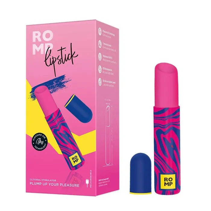 WOW Female Sex Toys Romp Lipstick First Time Pleasure Air Clitoris Stimulator Vibrator WOW Female Sex Toys Romp Lipstick First Time Pleasure Air Clitoris Stimulator Vibrator
