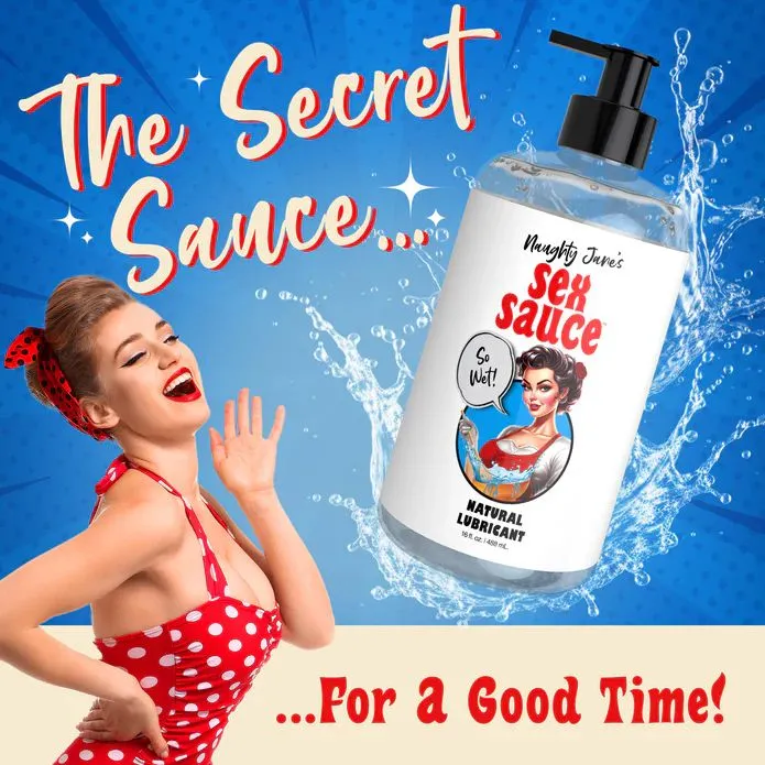 XR Brands Sexual Health Wellbeing Naughty Janes Sex Sauce Natural Water Based Lubricant 16oz