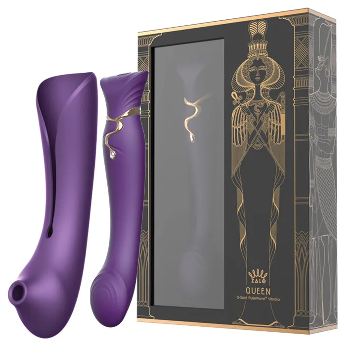 ZALO USA Female Sex Toys ZALO USA Queen Set Gspot PulseWave Vibrator with Suction Sleeve Twilight Purple ZALO USA Female Sex Toys ZALO USA Queen Set Gspot PulseWave Vibrator with Suction Sleeve Twilight Purple