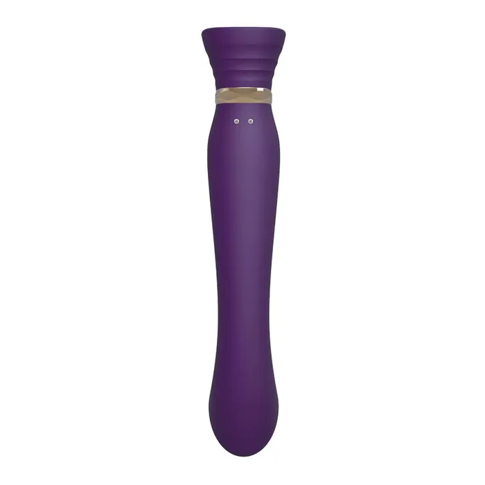 ZALO USA Female Sex Toys ZALO USA Queen Set Gspot PulseWave Vibrator with Suction Sleeve Twilight Purple
