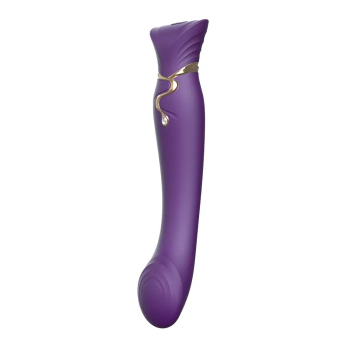 ZALO USA Female Sex Toys ZALO USA Queen Set Gspot PulseWave Vibrator with Suction Sleeve Twilight Purple